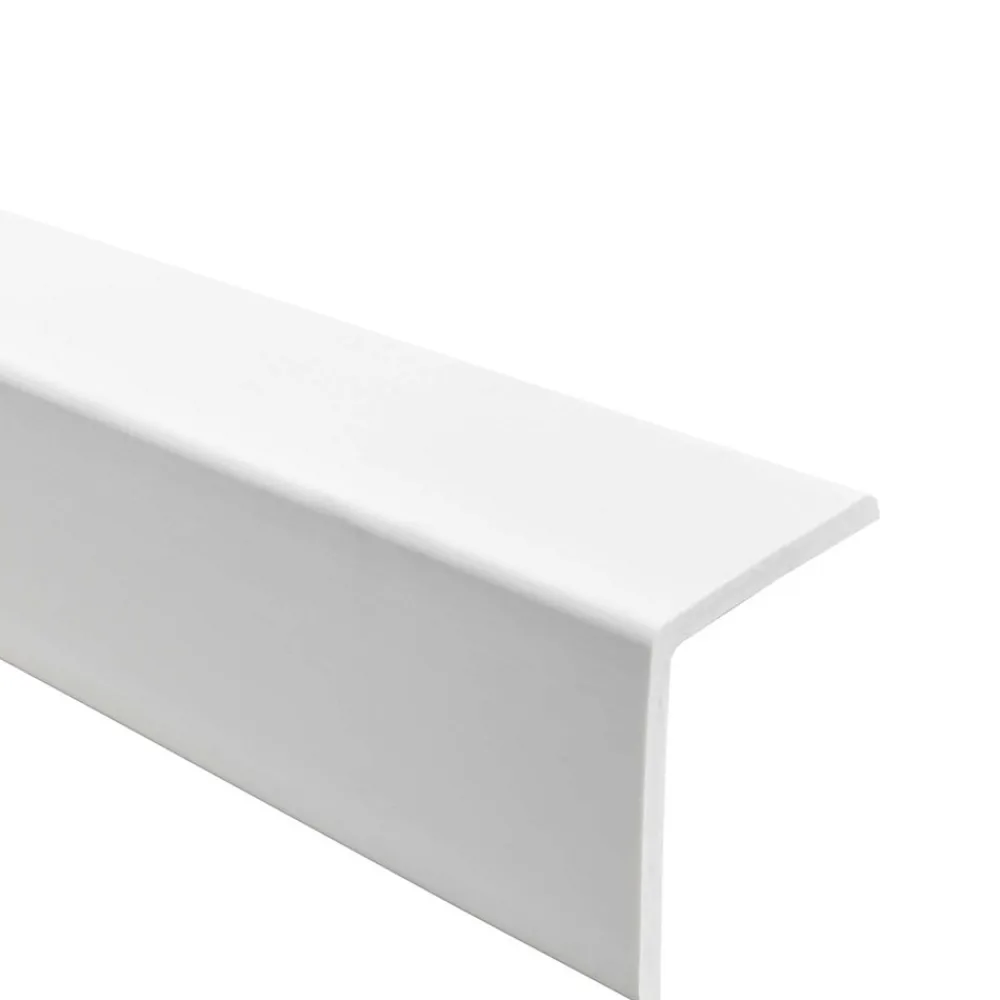 Quest Corniere PVC 40x40mm - Profil d angle souple de protection, 90 cm, blanc- Plinthe Pour Sol En Vinyle Et Pvc