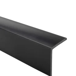 Quest Corniere PVC 50x50mm - Profil d angle souple de protection, 110 cm, noir- Plinthe Pour Sol En Vinyle Et Pvc