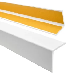 Quest Plinthe Pour Sol En Vinyle Et Pvc<Corniere PVC 40x40mm , Profile d angle autocollant, Protection murale, 165 cm, blanc