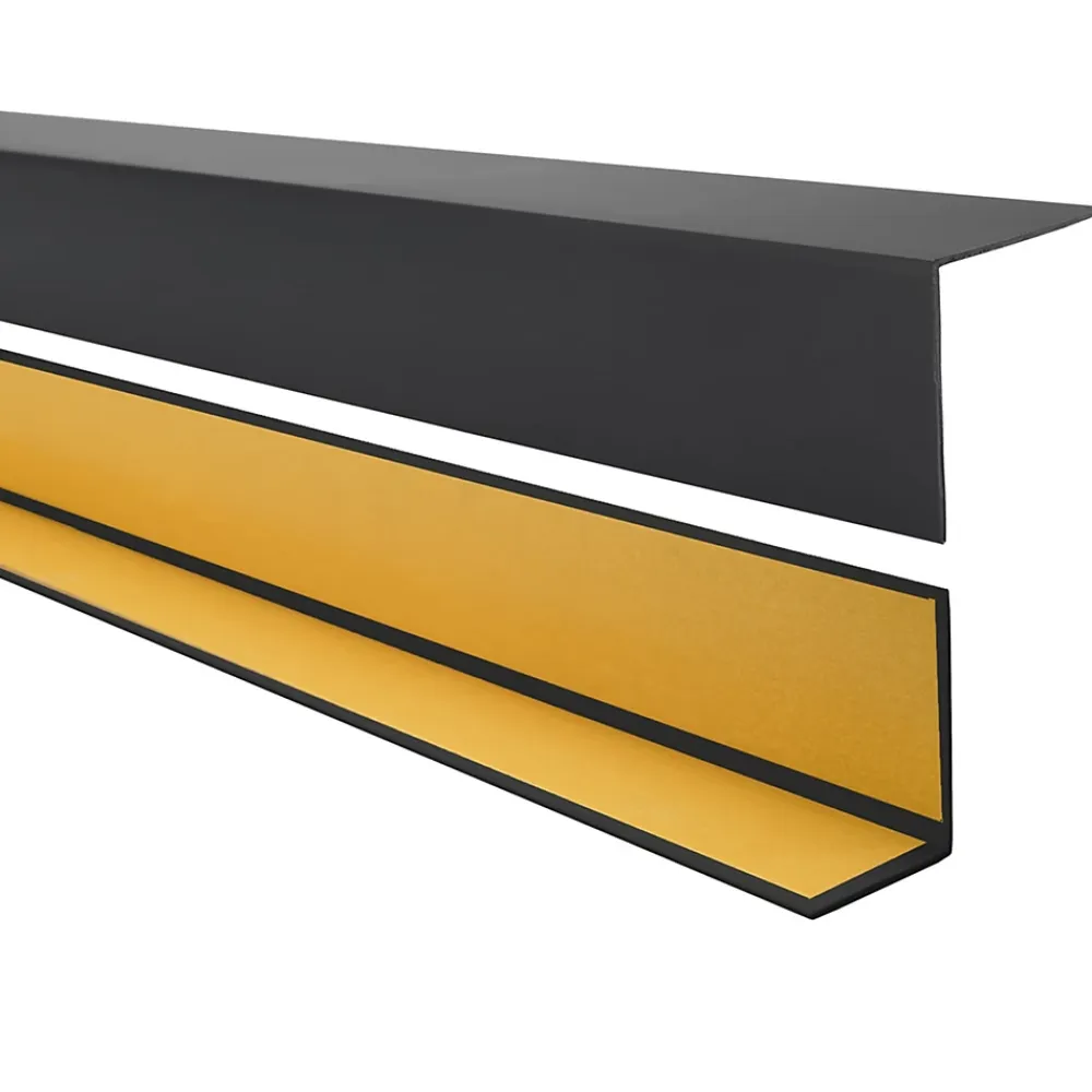 Quest Plinthe Pour Sol En Vinyle Et Pvc<Cornière PVC 20x10mm , Autocollante, Protection coins et arêtes, 200 cm, noir