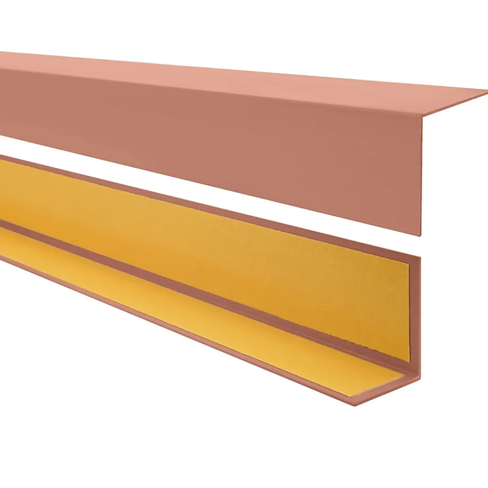 Quest Plinthe Pour Sol En Vinyle Et Pvc<Cornière PVC 20x20mm , Autocollante, Protection coins et arêtes, 100 cm, marron clair