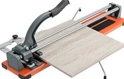 Giantex Outils Du Carreleur<Coupe-Carreaux Manuel avec Cadran en Alliage Amovible et Pieds de Support,Longueur 600 MM,Epaisseur Maximale 12 MM,Angle de Coupe