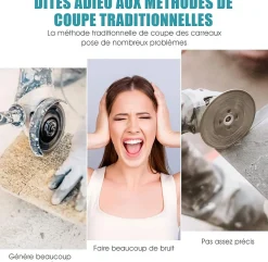 Giantex Outils Du Carreleur<Coupe-Carreaux Manuel avec Cadran en Alliage Amovible et Pieds de Support,Longueur 600 MM,Epaisseur Maximale 12 MM,Angle de Coupe