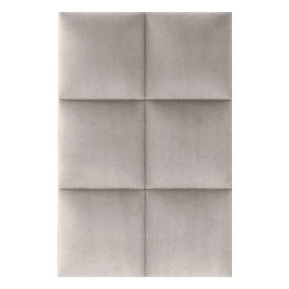 Decoon Coussin mural velours beige - 30 x 30- Panneau Mural Décoratif