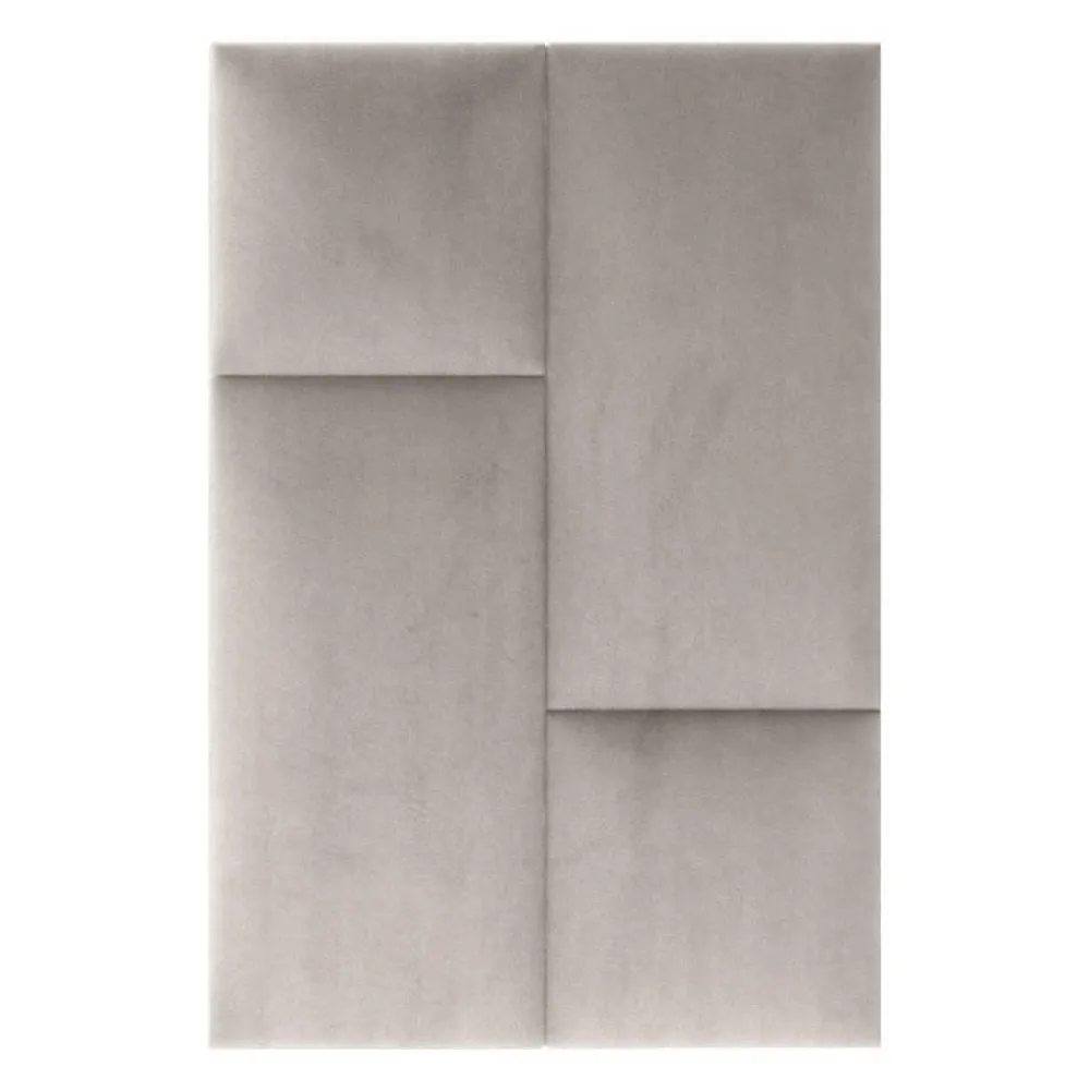 Decoon Coussin mural velours beige - 30 x 30- Panneau Mural Décoratif
