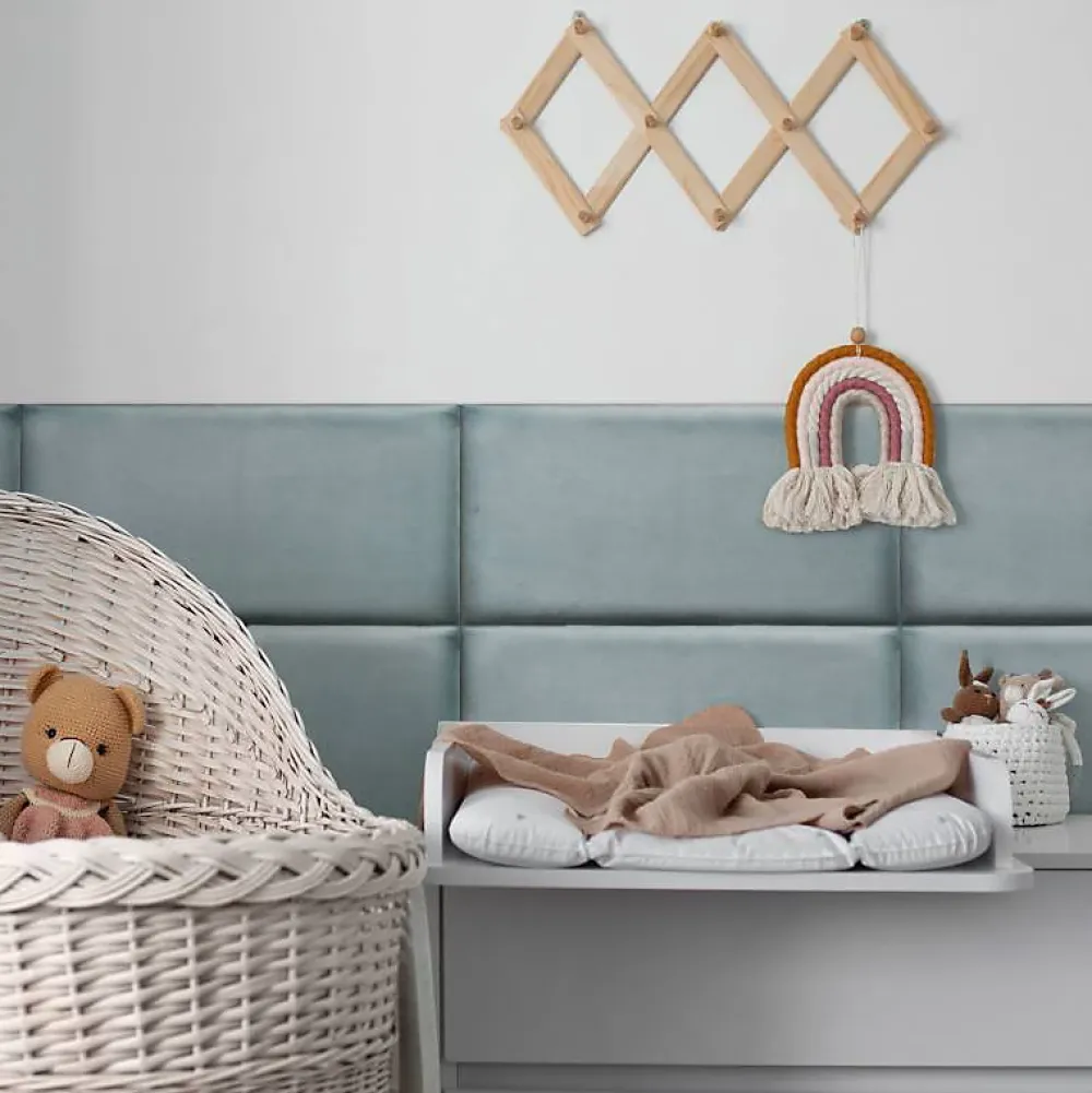 Decoon Panneau Mural Décoratif<Coussin mural velours vert pastel - 60 x 30