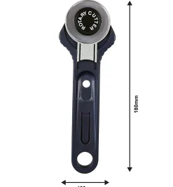 GoodHome Couteau à lame circulaire pour papier peint 18cm- Outils Du Tapissier