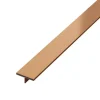 Ilcom Couvre-joint profilé décoratif Ts en inox rectifié Cuivre satiné - 15mm x 2700mm x 0,65 ep.- Profilé Carrelage