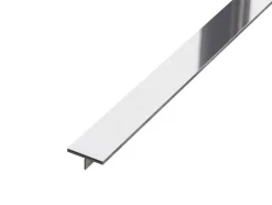Ilcom Profilé Carrelage<Couvre-joint profilé décoratif Ts en inox rectifié Argent poli - 15mm x 2440mm x 0,65 ep.
