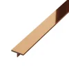 Ilcom Couvre-joint profilé décoratif Ts en inox rectifié Cuivre poli - 15mm x 2700mm x 0,65 ep.- Profilé Carrelage
