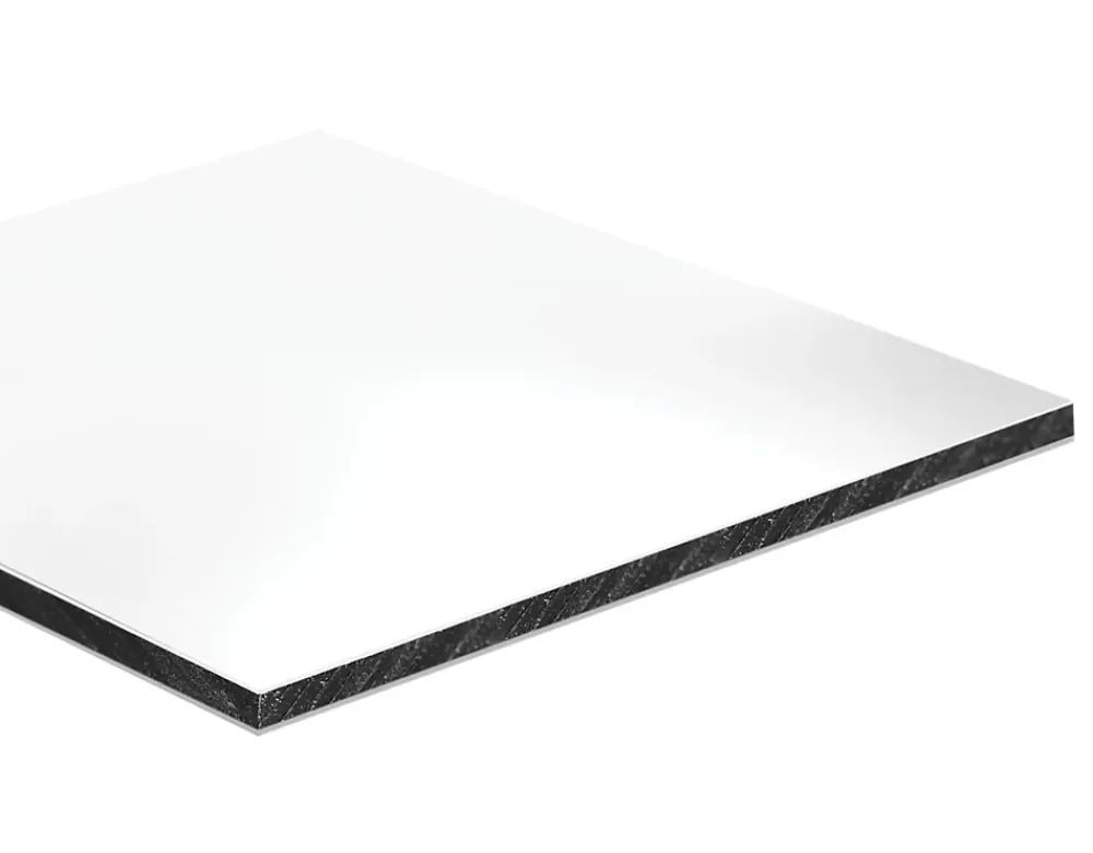 Sedpa France Crédence réversible blanc satiné / blanc brillant 2 x 1 m ép. 3 mm- Verre Synthétique