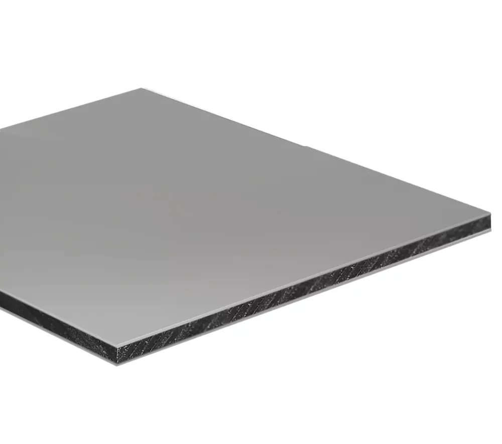 Sedpa France Verre Synthétique<Crédence réversible gris brillant / gris anthracite 2 x 1 m ép. 3 mm