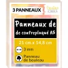 Creative Deco Panneau Bois, Osb, Mdf<3 x A5 Contreplaqué 148 x 210 x 3mm (+/-0,5mm) - Bois Brut Bouleau - Panneau Découpe Laser - Pyrogravure Gravure