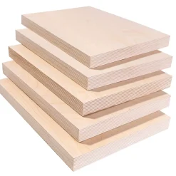 Creative Deco Panneau Bois, Osb, Mdf<5 x A4 Contreplaqué 300 x 210 x 18mm (+/- 0,5mm) - Bouleau Brut - Panneau Découpe Laser - Gravure, Cricut, Maquette
