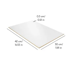 Creative Deco Panneau Bois, Osb, Mdf<10 x A3 Panneau MDF Blanc Double Face 420 x 300 x 3 mm - Feuille Planche Bois Brut - Découpe Laser, Pyrogravure