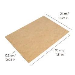 Creative Deco 10 x A4 Panneau MDF 300 x 210 x 2 mm - Feuille Planche Bois Brut - Découpe Laser, Gravure, Maquette, Pyrogravure- Panneau Bois, Osb, Mdf