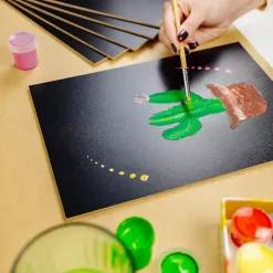 Creative Deco 10 x A4 Panneau MDF Noir 300 x 210 x 3 mm - Planche Bois Brut - Idéal Bricolage, Découpe Laser, Gravure, Pyrogravure- Panneau Bois, Osb, Mdf