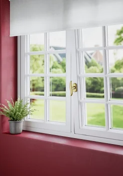 GoodHome Crémone de fenêtre Armel aluminium doré brillant L.11cm- Poignée De Fenêtre