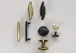 GoodHome Crémone de fenêtre Armel aluminium doré brillant L.11cm- Poignée De Fenêtre