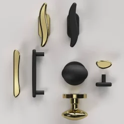 GoodHome Crémone de fenêtre Armel aluminium doré brillant L.11cm- Poignée De Fenêtre