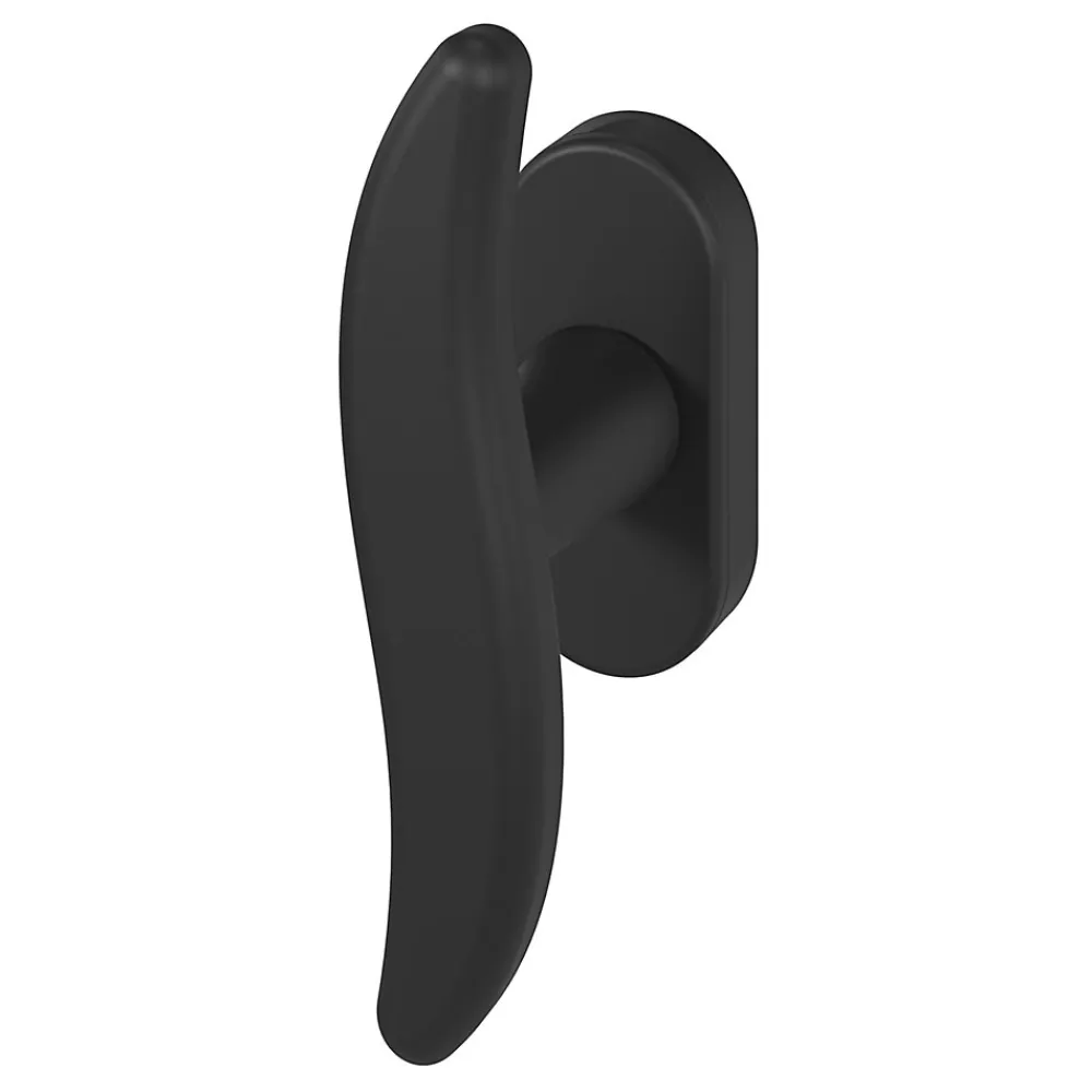 GoodHome Poignée De Fenêtre<Crémone de fenêtre Armel aluminium noir L.11cm