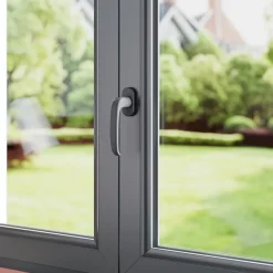 GoodHome Crémone de fenêtre Govlin aluminium noir anthracite L.13cm- Poignée De Fenêtre
