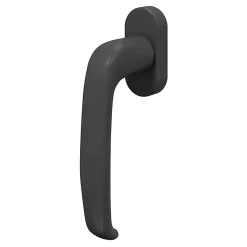GoodHome Crémone de fenêtre Govlin aluminium noir anthracite L.13cm- Poignée De Fenêtre
