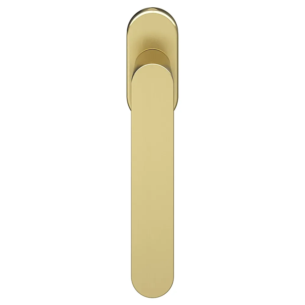 GoodHome Poignée De Fenêtre<Crémone de fenêtre Minzh aluminium doré satin L.12cm