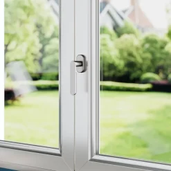 GoodHome Crémone de fenêtre Minzh aluminium gris chromé L.12cm- Poignée De Fenêtre