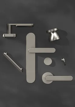 GoodHome Crémone de fenêtre Minzh aluminium gris chromé L.12cm- Poignée De Fenêtre