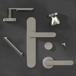 GoodHome Crémone de fenêtre Minzh aluminium gris chromé L.12cm- Poignée De Fenêtre