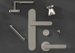 GoodHome Crémone de fenêtre Minzh aluminium gris chromé L.12cm- Poignée De Fenêtre