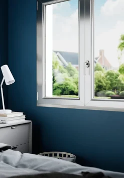GoodHome Crémone de fenêtre Minzh aluminium gris chromé L.12cm- Poignée De Fenêtre