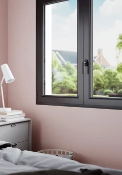 GoodHome Crémone de fenêtre Minzh aluminium noir L.12cm- Poignée De Fenêtre