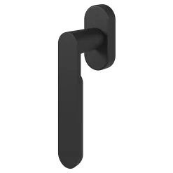 GoodHome Crémone de fenêtre Minzh aluminium noir L.12cm- Poignée De Fenêtre