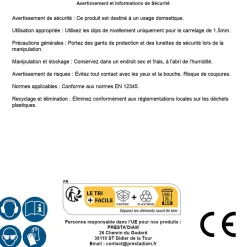 Beast Croisillons Autonivelants 1,5 mm pour Carreaux 2 à 12,5 mm - Lot de 100 - Précision et Facilité d'Installation -- Outils Du Carreleur