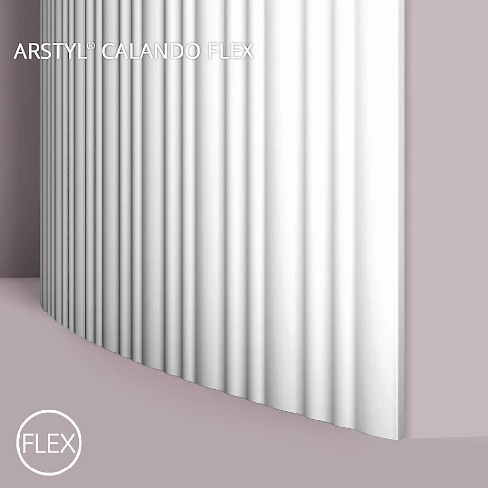 Noel & Marquet 3d panneau mural NMC ARSTYL CALANDO FLEX Noel Marquet flexible Lambris mural Panneau acoustique Moulure flexible 2 m- Moulure