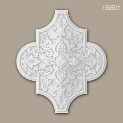 Profhome Moulure Et Rosace De Plafond<3d panneau mural 159501 Lambris mural Élément décoratif Médaillon 39,9 x 34,9 cm