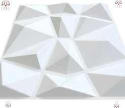 Ikhemalarka 3D PVC panneaux muraux decor gaming chambre mur plafond effet 3D diamant blanc plaques PVC decoration 30x30cm 0.09m²- Panneau Mural Décoratif