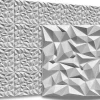 Ikhemalarka 3D PVC panneaux muraux decor gaming chambre mur plafond effet 3D mirror blanc plaques PVC decoration 0.25m²- Panneau Mural Décoratif