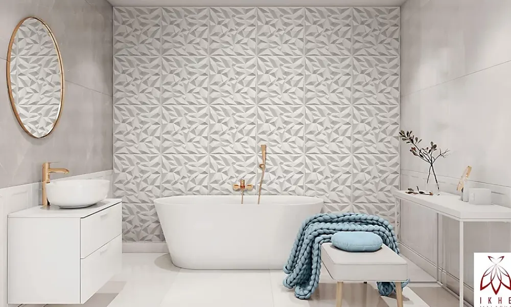 Ikhemalarka 3D PVC panneaux muraux decor gaming chambre mur plafond effet 3D mirror blanc plaques PVC decoration 0.25m²- Panneau Mural Décoratif