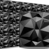 Ikhemalarka 3D PVC panneaux muraux decor gaming chambre mur plafond effet 3D diamant noir plaques PVC decoration 0.25m²- Panneau Mural Décoratif