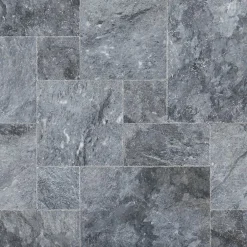 Ro'Ma Nature Dallage Pierre d'Adana Gris Bleu Opus 4 x1,2 cm - Intérieur et Extérieur (lot de 1,44 m² soit 2 paquets) -- Carrelage Sol Effet Pierre