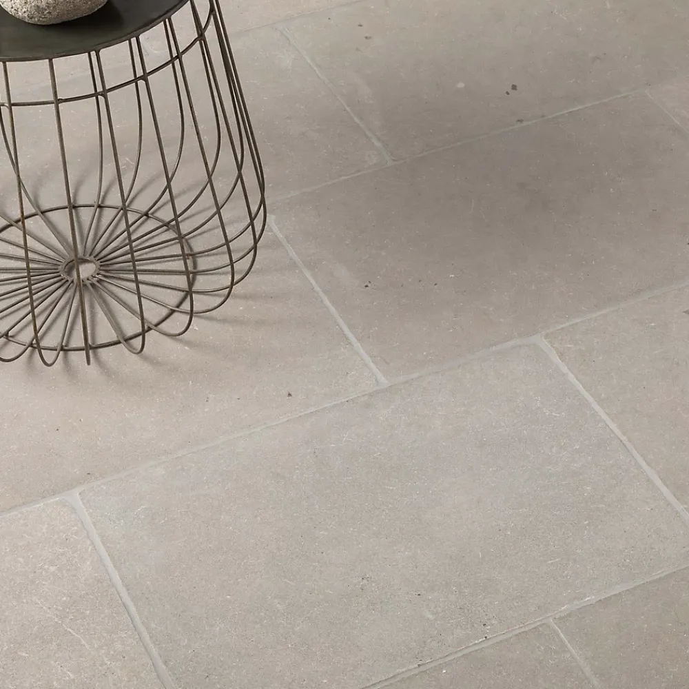 Ro'Ma Nature Dallage Pierre de l'Atlas Gris 60x40x1,5 cm - Intérieur et Extérieur (lot de 1,2 m² 5 dalles) -- Carrelage Sol Effet Pierre