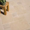 Ro'Ma Nature Carrelage Sol Effet Pierre<Dallage Pierre d'Egypte Beige Opus 4 x1,5 cm - Intérieur et Extérieur (lot de 1,44 m² soit 2 paquets) -