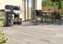 Dalle carrelage extérieur 2cm Rushmore effet bois 60 x 60 cm- Carrelage Extérieur Et Terrasse