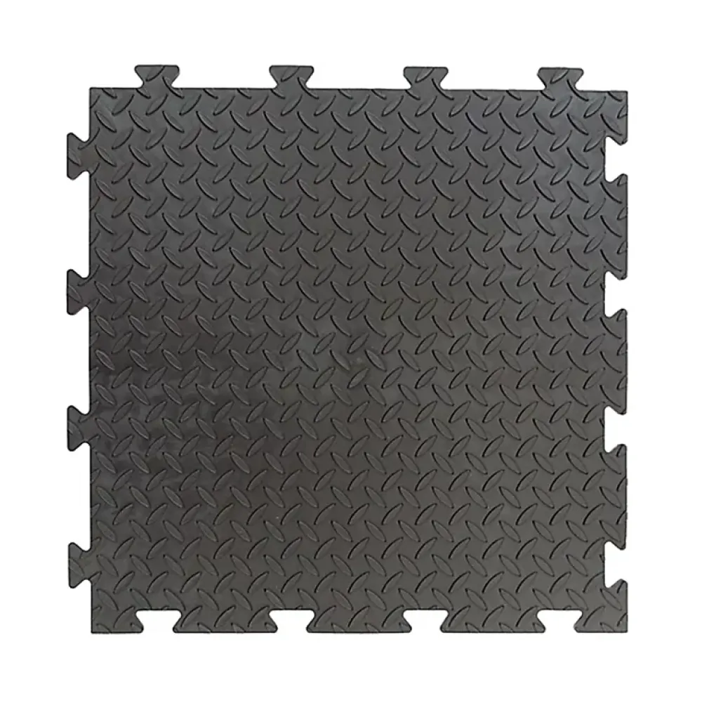 Artplast Dalle Pvc Garage<Dalle clipsable en PVC Motif "grain de riz" - Noir 50 x 50 cm