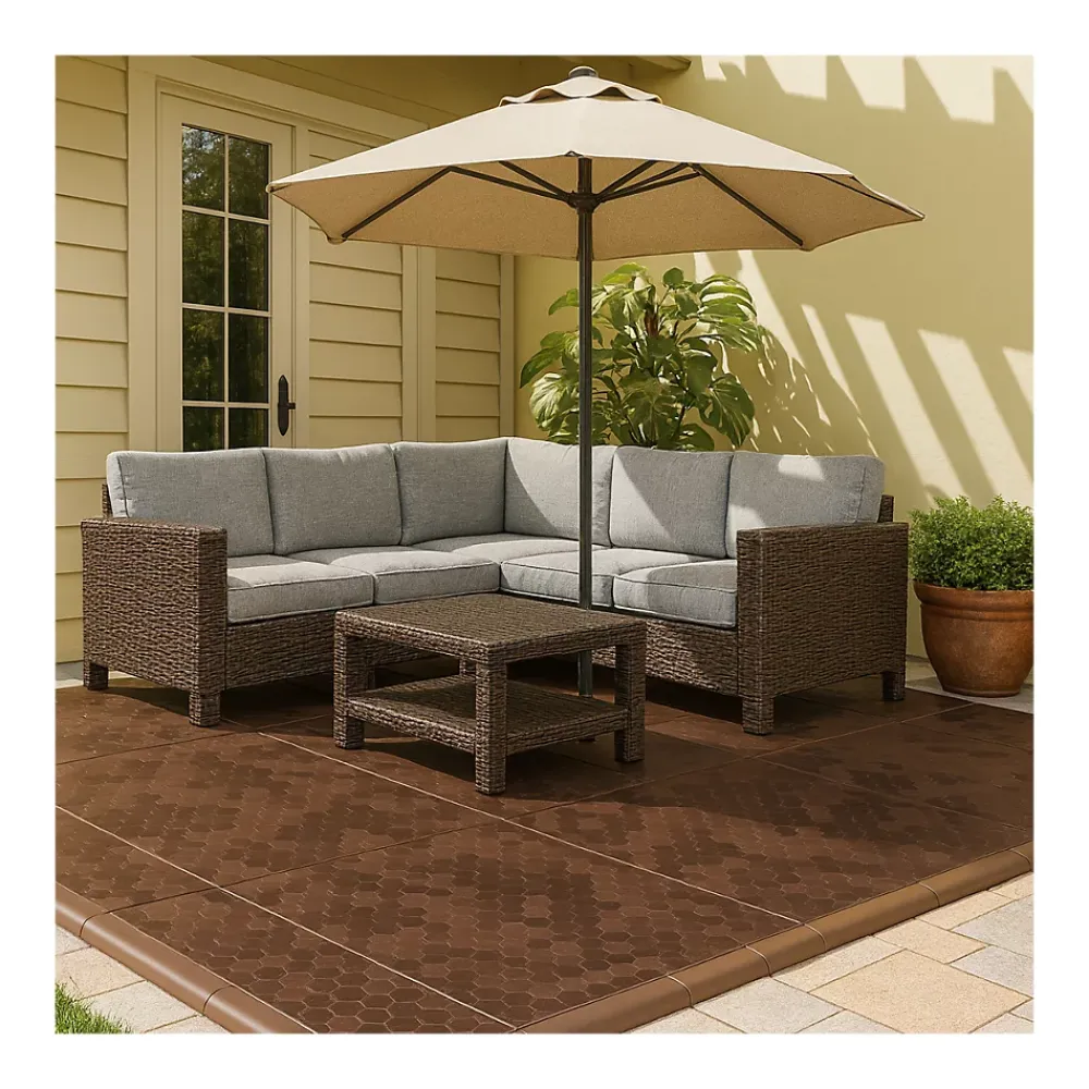 Artplast Dalle de sol Clipsable 116 x 76 x 3 cm Rectangulaire Polypropylène Revêtement de Sol Modulable Intérieur / Extérieur Art Plast- Dalle Pvc Garage