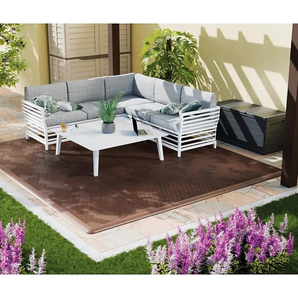 Artplast Dalle de sol Clipsable 116 x 76 x 3 cm Rectangulaire Polypropylène Revêtement de Sol Modulable Intérieur / Extérieur Art Plast- Dalle Pvc Garage