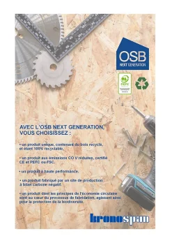 Kronospan Panneau Bois, Osb, Mdf<Dalle OSB 3 - 244 x 59 cm ép.22 mm (vendue à la pièce)